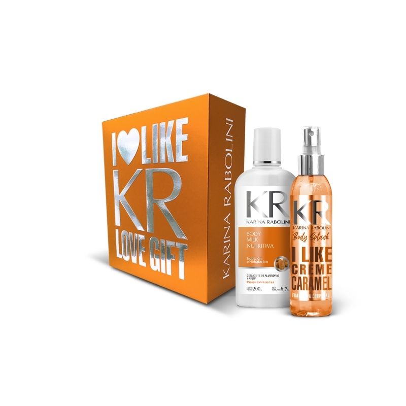 DUO LOVE ORANGE (BODY SPLASH CREME CARAMEL/BODY MILK NUTRITIVA)