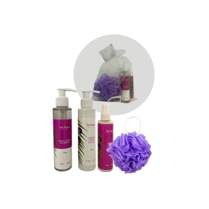 SET DE ORGANZA ACAI - 4 PRODUCTOS