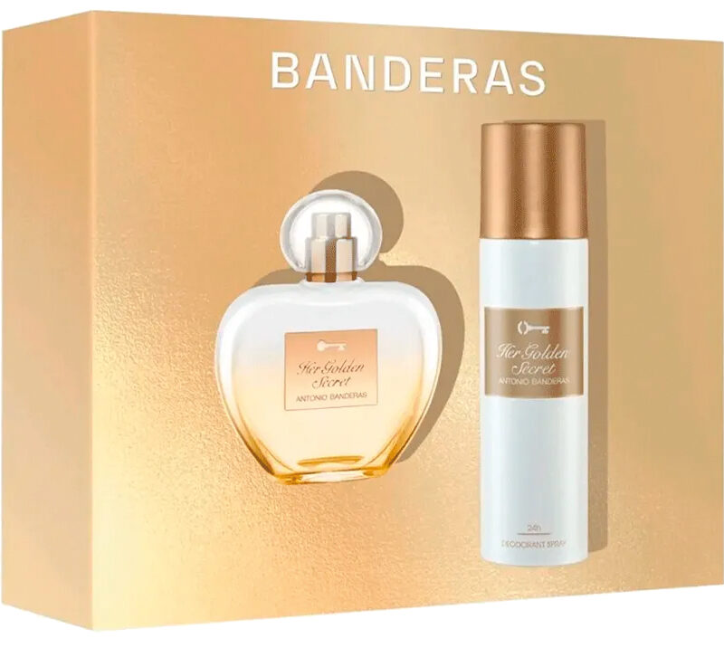 ESTUCHE ANTONIO BANDERAS HER GOLDEN SECRET EDT 80ML + BODY LOTION 76ML