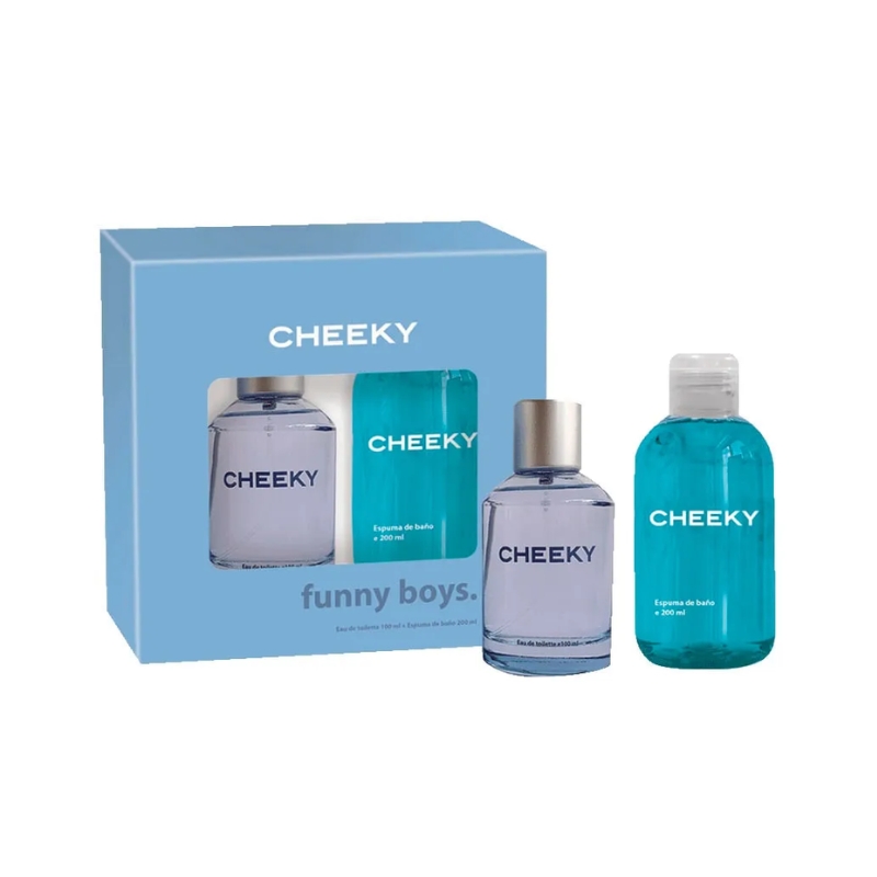 ESTUCHE CHEEKY MOOD AZUL - EDT x100 + ESPUMA DE BAÑO