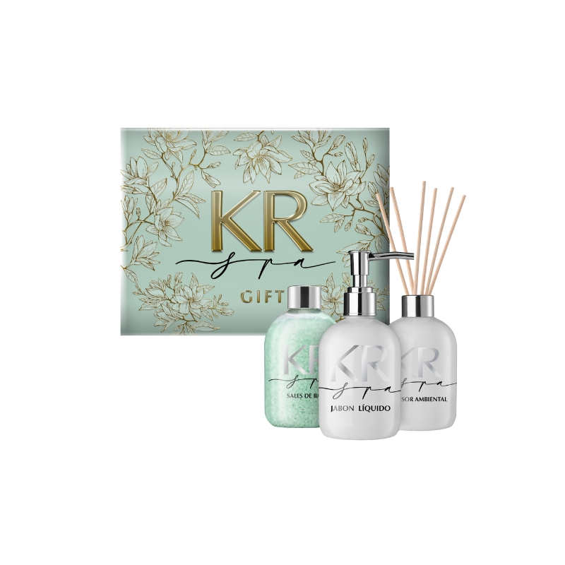 TRIO KR SPA GIFT EAU DE JAZMIN -  J. LIQUIDO + SALES DE BAÑO + DIFUSOR -