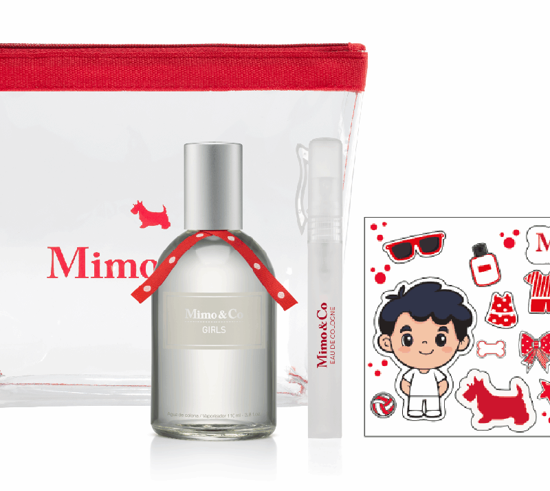 MIMO CRISTAL BAG GIRL -COLONIA 110 ML + COLOGNE 10 ML +STICKERS