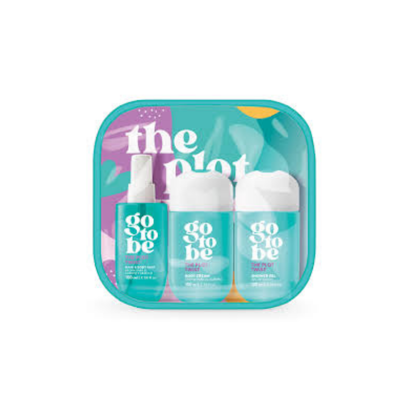 GO TO BE - SET x3 - BRUMA PERFUMADA x 100ML. + CREMA CORPORAL x 100ML + GEL DE DUCHA x 100ML - THE PLOT TWIST