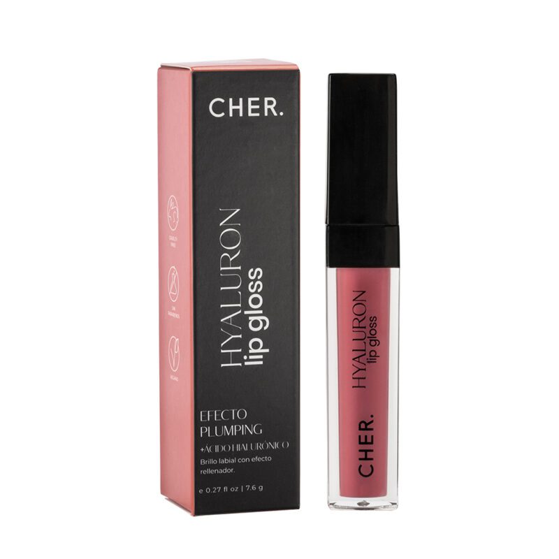 CHER - BRILLO LABIAL -  HYALURON LIP GLOSS  - ROSETTE