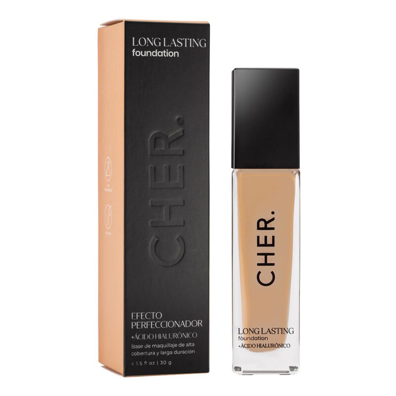 CHER - BASE LARGA DURACION -  LONG LASTING FOUNDATION  - BEIGE CLARO
