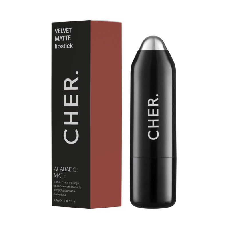 CHER - LABIAL EN BARRA MATE -  VELVET MATTE LIPSTICK 3 TOFFEE