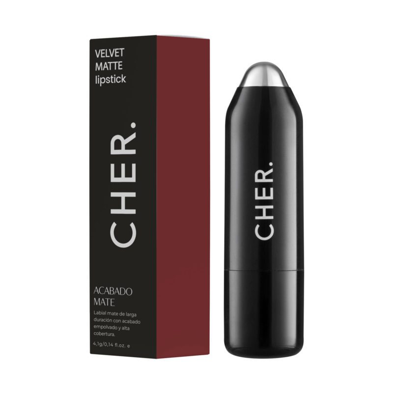 CHER - LABIAL EN BARRA MATE -  VELVET MATTE LIPSTICK 4 CHOCOLATE