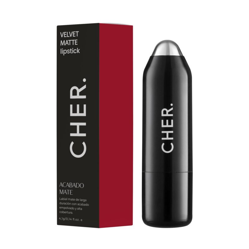 CHER - LABIAL EN BARRA MATE -  VELVET MATTE LIPSTICK 5 MALBEC