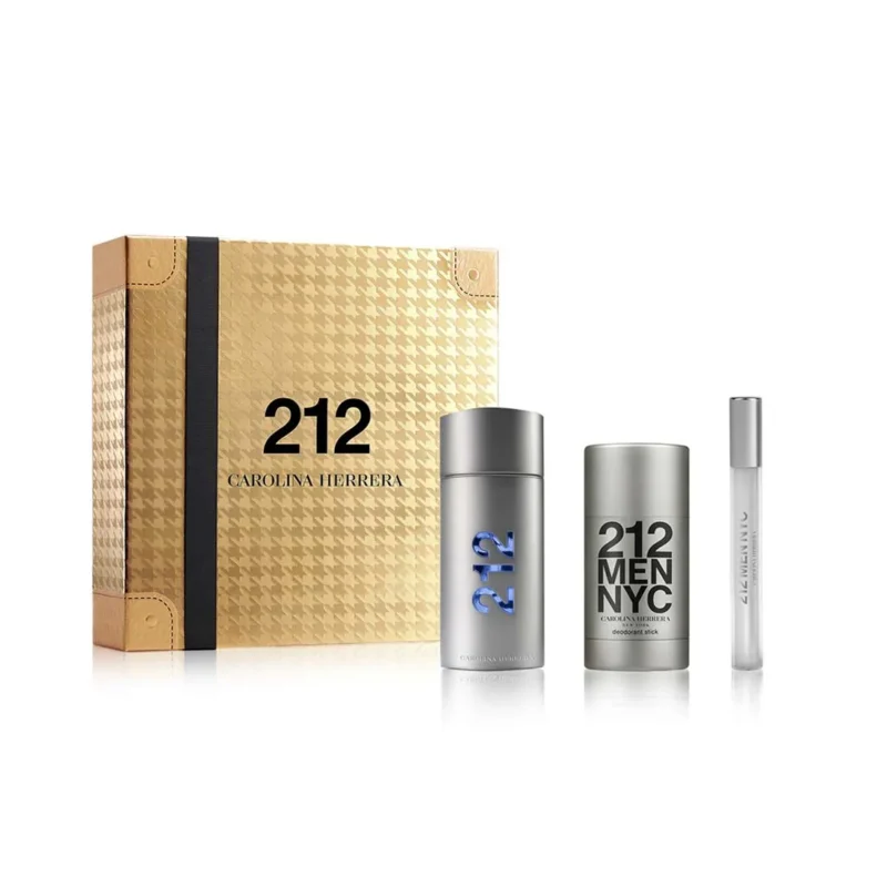 ESTUCHE CAROLINA HERRERA 212 MEN EDT 100ML +DEO 150ML + EDT 10ML