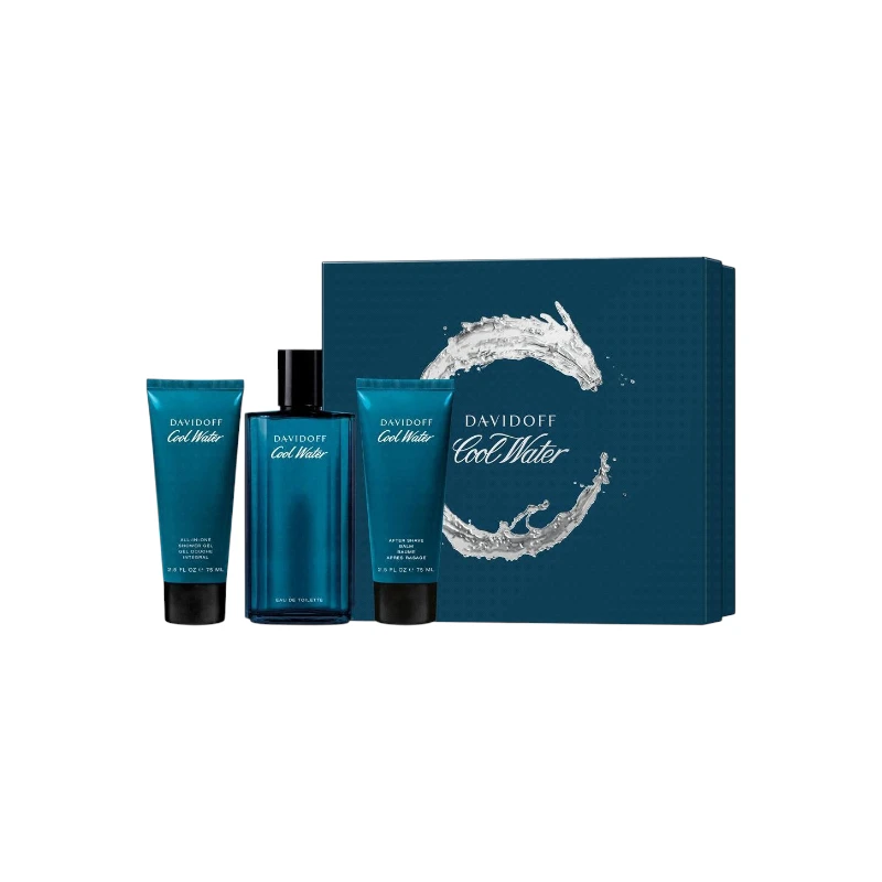 DAVIDOFF - ESTUCHE COOL WATER MEN EDT 125ML +SHOWR GEL x 75ML + AFTHER SHAVE x 75ML