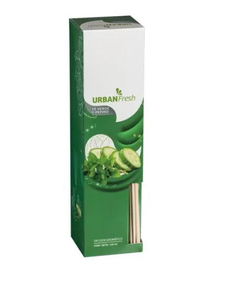 URBAN FRESH - DIFUSOR AROMATICO CON VARILLAS TE VERDE Y PEPINO X24